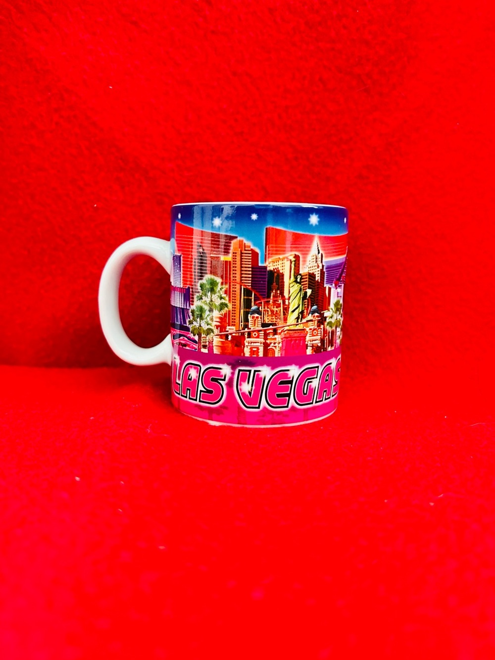 Las Vegas Souvenir mini shotglass Mug - Pink and Blue